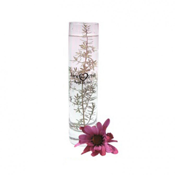 Clear Curved Bud Vase main image