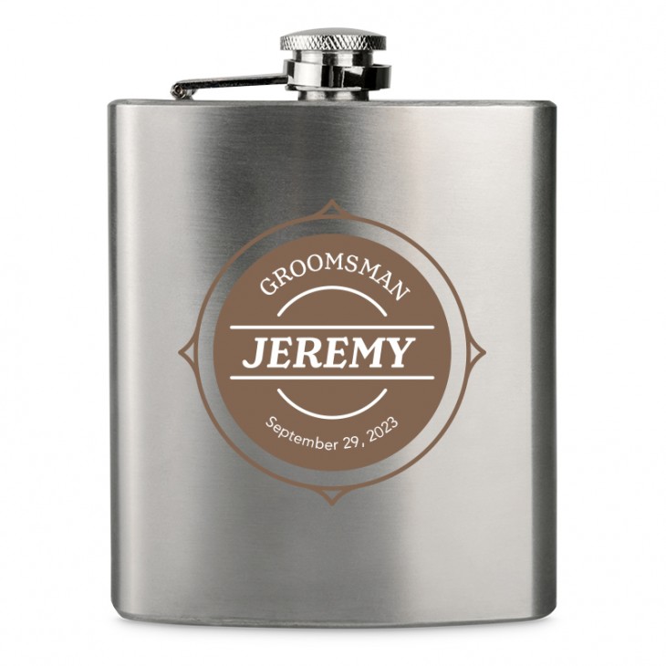 Stainless Steel Flask with Custom Imprint main image