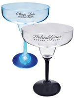 Personalized Plastic Margarita Glasses
